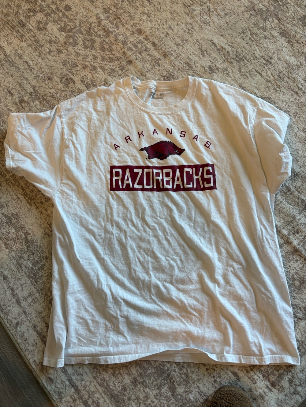 Arkansas Razorbacks White Short Sleeve Tee